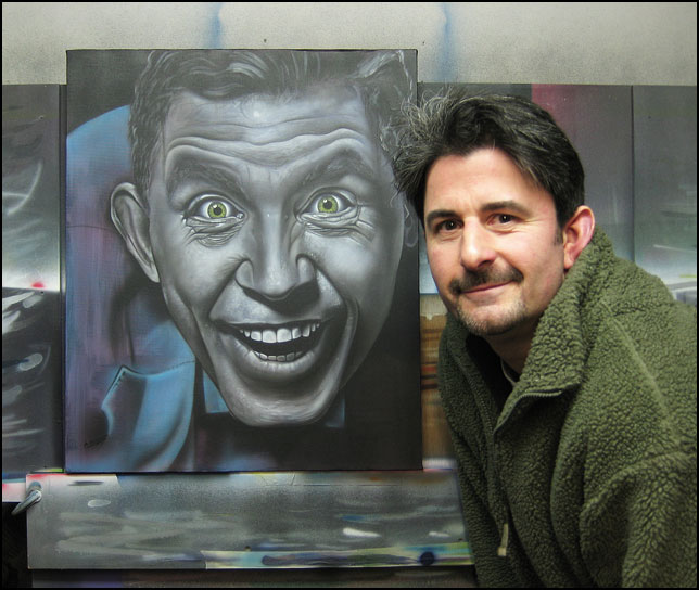 Lee Evans portrait & me
